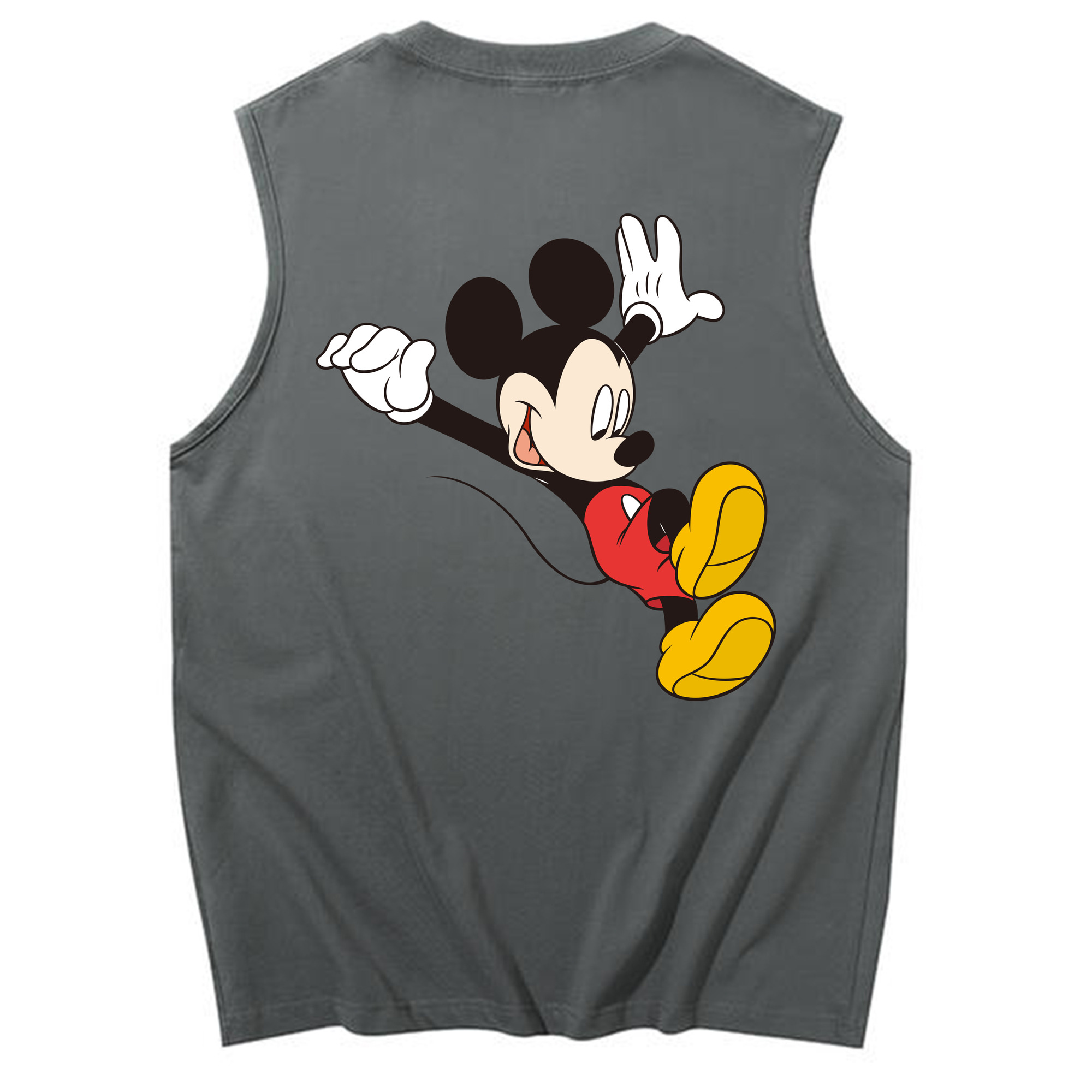 ミッキーマウス Mickey Mouse コットン100％タンクトップ（背面プリント）